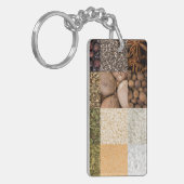 Porte-clés Ensemble de collages d'épices et d'ingrédients ali (Devant gauche)