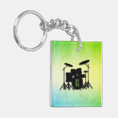 Porte-clés Ensemble de tambour monogramme vert (Devant gauche)