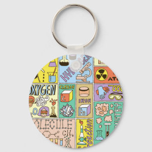 Porte-clés Ensemble d'illustrations Vintages de la chimie