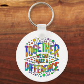 Porte-clés Ensemble, Nous Pouvons Faire Une Différence (Verso)