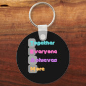 Porte-clés Ensemble Tout Le Monde Atteint Plus I Blu-gree Pin (Recto)