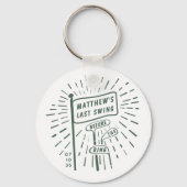 Porte-clés Enterrement de vie de garçon Moderne Rétro Last Sw (Verso)