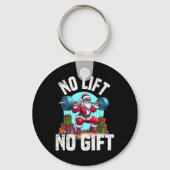 Porte-clés Entraînement amusant Lifting Noël Père Noël Squat (Recto)