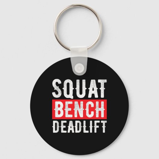 Porte-clés Entraînement du poids du banc de levage de squat (Recto)