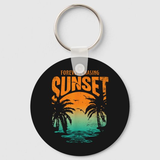 Porte-clés Entraînement Éternelle Poursuite du Coucher du Sol (Recto)