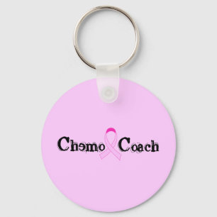 Porte-clés Entraîneur de chimio - cancer du sein rose de