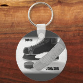 Porte-clés Entraîneur de hockey sur glace Merci (Recto)