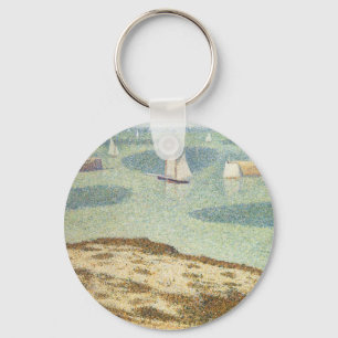 Porte-clés Entrée du port par Georges Seurat, Art Vintage