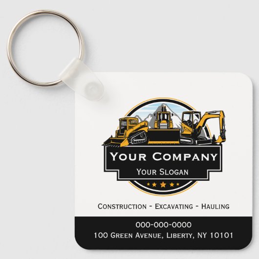 Porte-clés Entreprise de Construction de Matériel Lourd Profe (Recto)