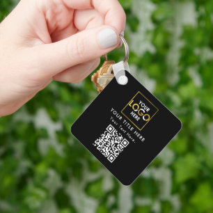 Porte-clés Entreprise Entreprise Logo Entreprise QR Code & Te