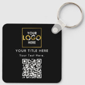 Porte-clés Entreprise Entreprise Logo Entreprise QR Code & Te (Dos)
