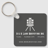 Porte-clés Entreprise moderne d'arpenteur foncier (Recto)