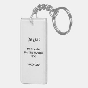 Porte-clés Entreprise personnalisée blanche solide