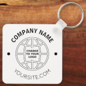 PORTE-CLÉS ENTREPRISE PERSONNALISÉE LOGO ADRESSE WEB CLASSIQU (Verso)