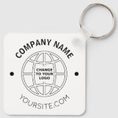 PORTE-CLÉS ENTREPRISE PERSONNALISÉE LOGO ADRESSE WEB CLASSIQU (Dos)
