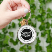 Porte-clés Entreprise Personnalisée Logo Texte Moderne (Main)