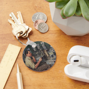 Porte-clés Entreprise Rétro, Réparateur de Téléphone à Pièces