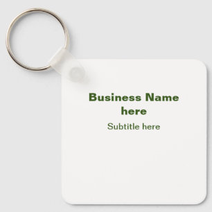 Porte-clés entreprise simple ajoutez votre nom texte q r code
