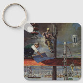 Porte-clés Entreprise vintage, architectes et construction (Recto)