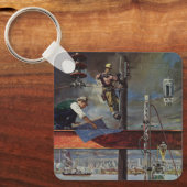 Porte-clés Entreprise vintage, architectes et construction (Recto)