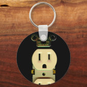 Porte-clés Entreprises d'électriciens de prise d'électricité (Recto)