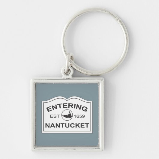 Porte-clés Entrer dans le panneau de sécurité de Nantucket Ke (Devant)