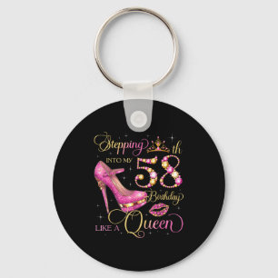 Porte-clés Entrer dans mon 58e anniversaire comme la reine 58