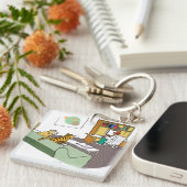 Porte-clés Entretien de chat (Devant Droit)