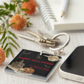 Porte-clés Entrez Si Vous Osez - Maison Halloween Éffrayante  (Devant Droit)