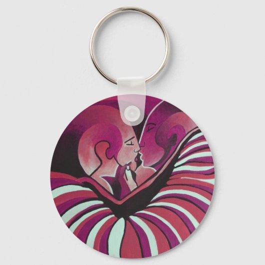 Porte-clés Enveloppé Dans Une Couverture Magenta D'Amour (Recto)