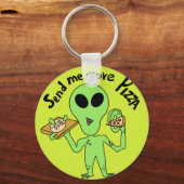 Porte-clés envoyer plus de pizza ufo (Verso)