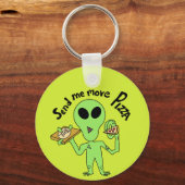 Porte-clés envoyer plus de pizza ufo (Recto)