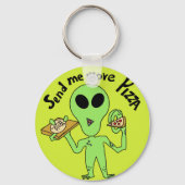 Porte-clés envoyer plus de pizza ufo (Verso)