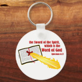 Porte-clés épée de l'esprit cadeau chrétien (Recto)