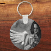 Porte-clés Épée fille ange défenseur (Recto)