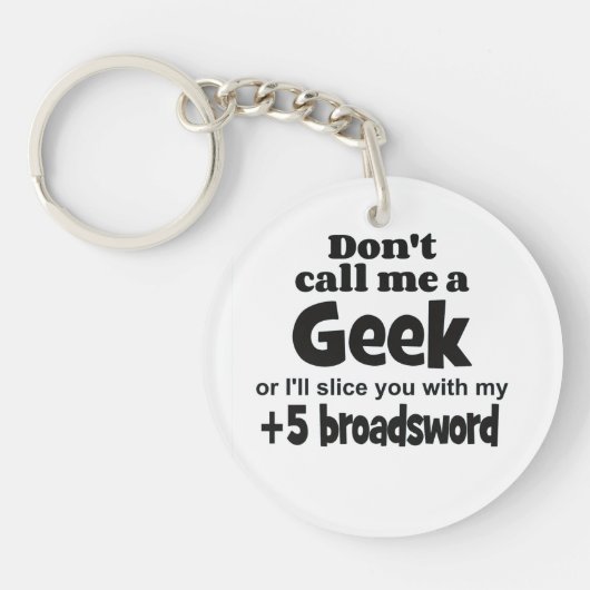 Porte-clés épée geek (Devant)