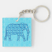 Porte-clés Ephène de fleur de Lotus - turquoise (Dos)