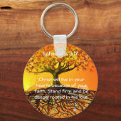 Porte-clés Éphésiens 3:17 (Recto)