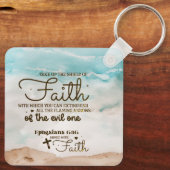 Porte-clés Éphésiens 6:16 Prenez le Bouclier de la Bible de F (Verso)