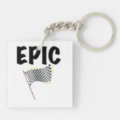 Porte-clés Epic Finish Line Checkered Racing Flag (Dos)