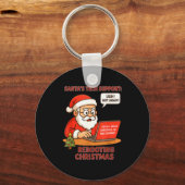 Porte-clés Epic Santa Support s Rebooting Humor Tech Computer (Recto)