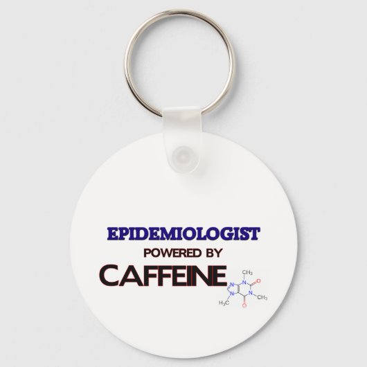 Porte-clés Épidémiologiste Propulsé par la caféine (Recto)