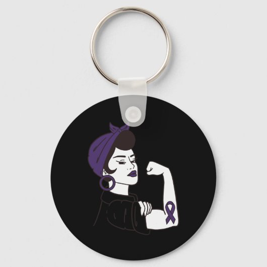 Porte-clés Épilepsie Non Pour Faible Sensibilisation Ribbon V (Recto)