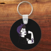 Porte-clés Épilepsie Non Pour Faible Sensibilisation Ribbon V (Recto)