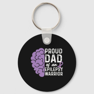 Porte-clés Epilepsie Sensibilisation Ribbon Fier Papa D'Une É