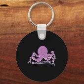 Porte-clés Epilepsie Sensibilisation Ruban Octopus (Recto)