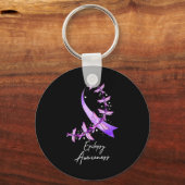 Porte-clés Epilepsy Awareness Dragonfly November We Wear Purp (Recto)