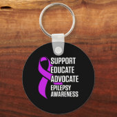 Porte-clés Epilepsy Awareness Educate Epileptic Warrior Survi (Recto)