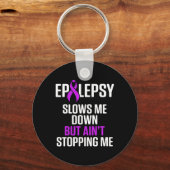 Porte-clés Epilepsy Awareness Slows Me Epileptic Warrior Surv (Recto)