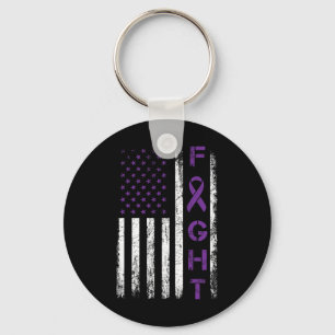 Porte-clés Epilepsy Fighter USA Drapeau - Fight Epilepsy Awar